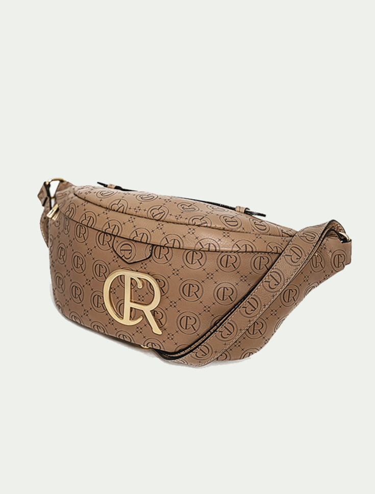 Fanny Pack, Hüfttasche mit Logo Braun