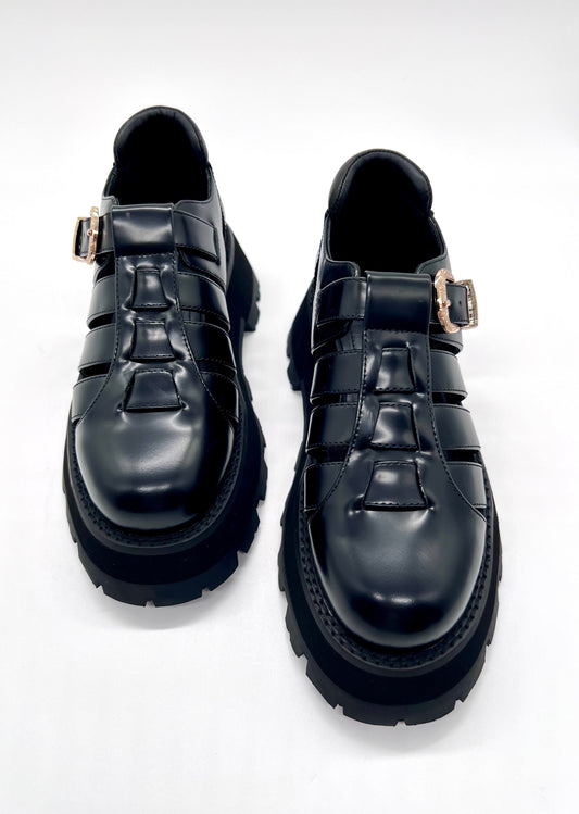 Platform Sandal, Black