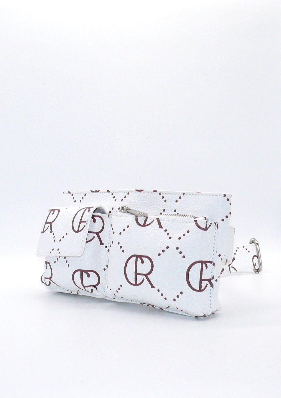 Leather Belt Bag White