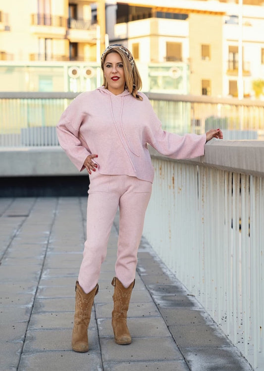 Cashmere Knit Suit Pink